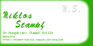 miklos stampf business card